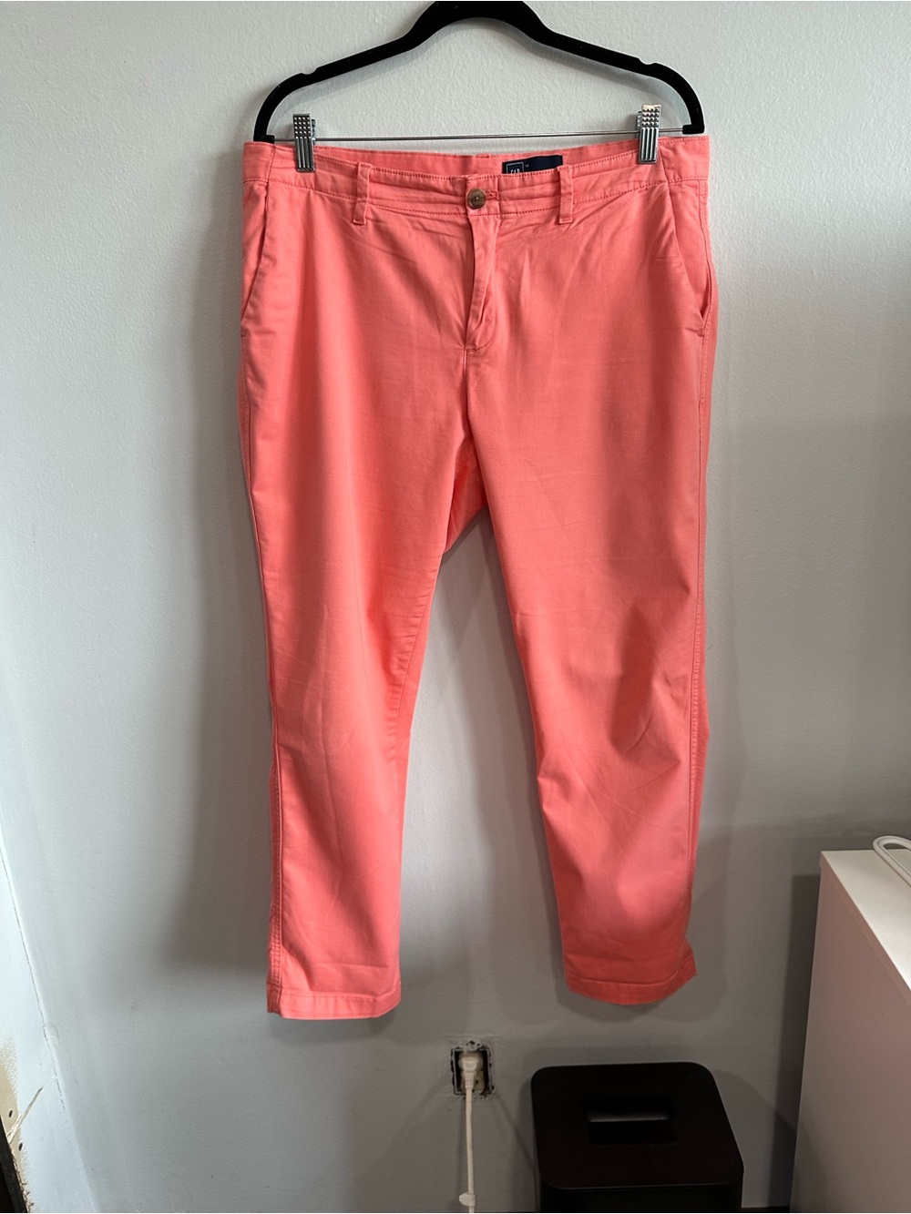 GAP Women’s Coral Pink Chino Ankle Pants Size 10 Stretch Cotton Casual